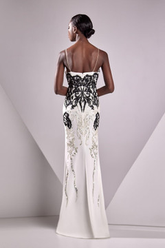 Crepe and Handmade Embroidery Gown Crepe and Handmade Embroidery Gown
