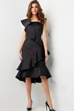 Ruffled One Shoulder Cocktail Dress Ruffled One Shoulder Cocktail Dress