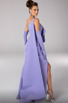 One Shoulder Gown with Rosette One Shoulder Gown with Rosette