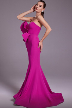 Strapless Crepe -Trumpet Gown Strapless Crepe -Trumpet Gown