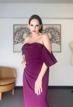 Off Shoulder Cherry Gown Off Shoulder Cherry Gown