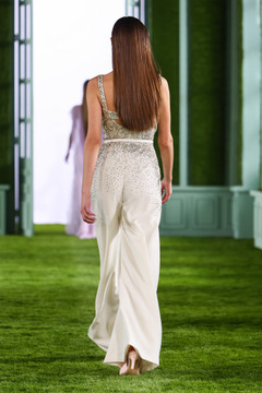 Crepe Jumpsuit with Beading Crepe Jumpsuit with Beading