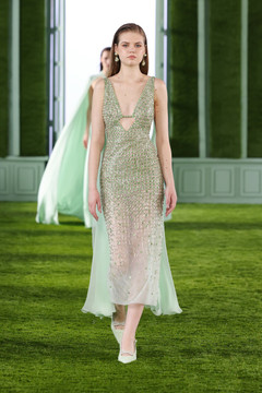 Beaded Tulle Dress with Georgette Shawls Beaded Tulle Dress with Georgette Shawls