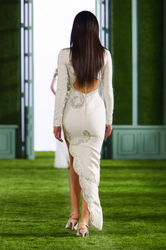 Crepe Dress with Asymmetrical Hem Crepe Dress with Asymmetrical Hem