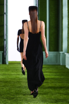 Crepe Dress with Double Strap Halter Crepe Dress with Double Strap Halter