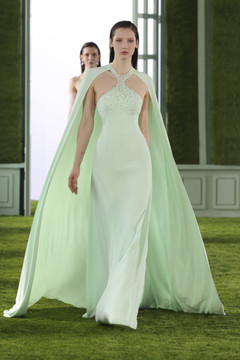 Halter Crepe Gown with Cape Halter Crepe Gown with Cape