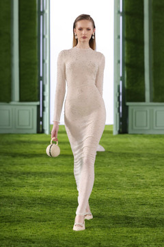 Georgette Gown with Long Sleeves Georgette Gown with Long Sleeves