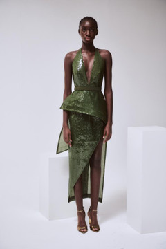 Sequin Halter Midi Dress Sequin Halter Midi Dress