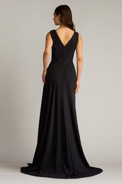 Textured Crepe Sleeveless Gown Textured Crepe Sleeveless Gown