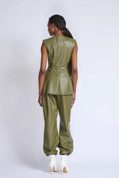Cactus Vegan Leather Top with Jogger Pants Cactus Vegan Leather Top with Jogger Pants