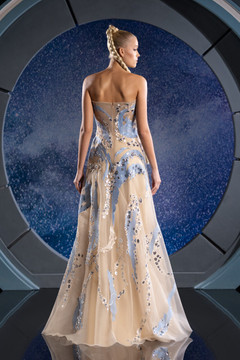 Strapless A-Line Embroidered Gown Strapless A-Line Embroidered Gown