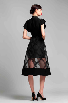 Short Sleeve Midi-Tea Dress