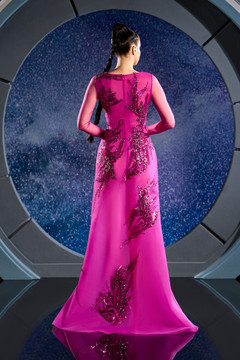 Fully Beaded Organza Gown Fully Beaded Organza Gown