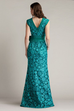 Esha Embroidered Waist Bow Gown Esha Embroidered Waist Bow Gown