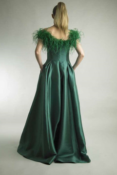 Mikado Feather Gown Mikado Feather Gown