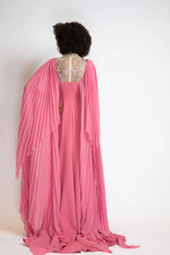 Camellia Crepe and Chiffon Gown