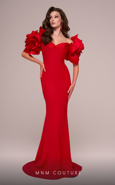 3D Floral Short Sleeve Gown 3D Floral Short Sleeve Gown