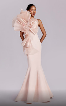 Pleated 3D Mermaid Gown Pleated 3D Mermaid Gown