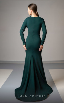 Long Sleeved Pleated Gown Long Sleeved Pleated Gown