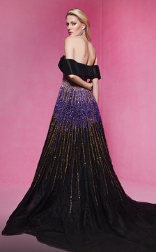 Embellished A-Line Off the Shoulder Gown Embellished A-Line Off the Shoulder Gown