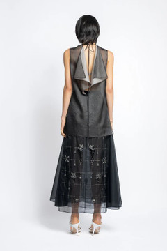 Organza Blouse with Apron Skirt Organza Blouse with Apron Skirt