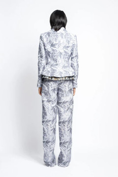 Jacquard Organza Top, Trousers and Jacket