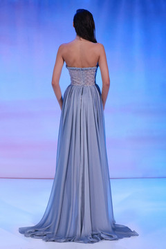 Short Beaded Strapless Gown Short Beaded Strapless Gown