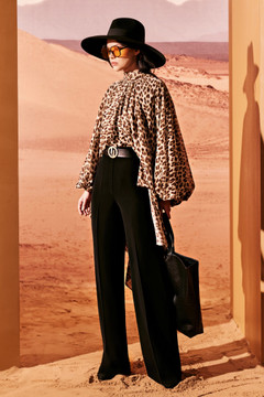 Animal Print Shirt with Crepe Trousers Animal Print Shirt with Crepe Trousers