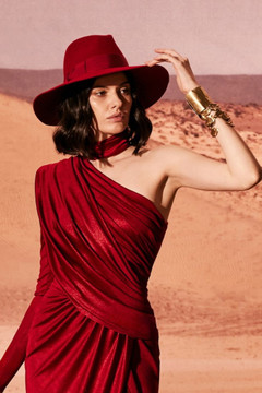 Jersey Gown with Draping Jersey Gown with Draping