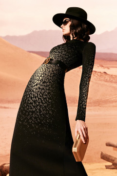 Gold Knitted Midi Dress Gold Knitted Midi Dress
