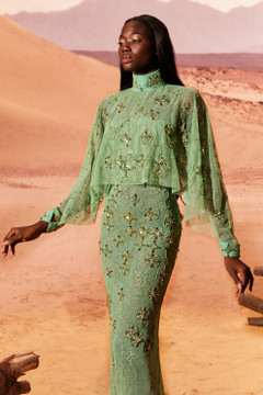 Strapless Gown with Short Cape Strapless Gown with Short Cape