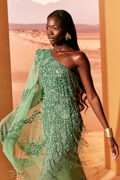 Asymmetrical Tulle Gown Asymmetrical Tulle Gown