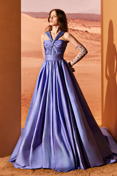 Halter Neck Taffeta Gown Halter Neck Taffeta Gown