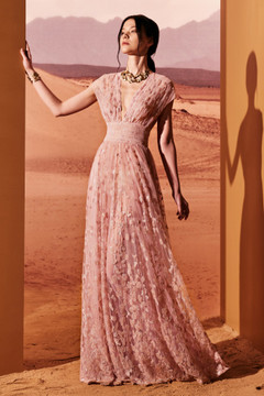 Tulle V-Neck Gown Tulle V-Neck Gown