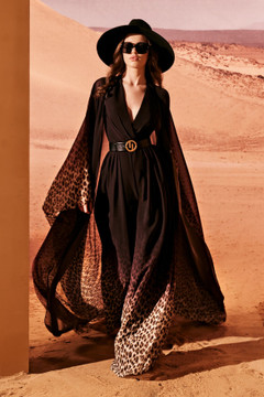Silk Georgette Cape Sleeve Gown Silk Georgette Cape Sleeve Gown