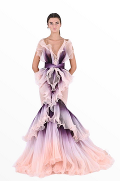 Ombre Fishtail Gown Ombre Fishtail Gown