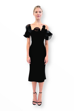 Gazar Ruffle Cocktail Dress Gazar Ruffle Cocktail Dress