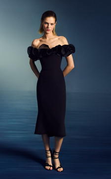 Gazar Ruffle Cocktail Dress Gazar Ruffle Cocktail Dress