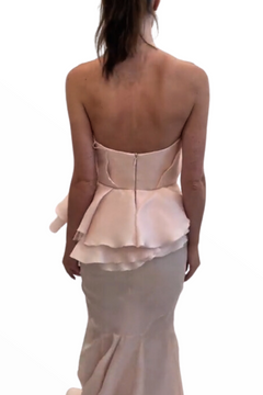 Ruffled Silk Gazar Gown Ruffled Silk Gazar Gown