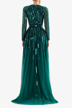 Sequin Long Sleeved Gown Sequin Long Sleeved Gown