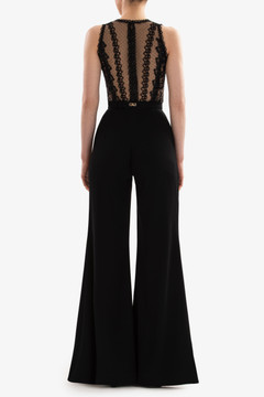 Lace and Crepe Jumpsuit Lace and Crepe Jumpsuit