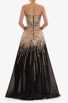 Embroidered-Strapless Gown Embroidered-Strapless Gown