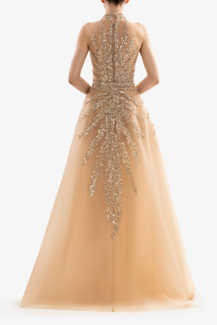 Beaded Gown with Overskirt Beaded Gown with Overskirt
