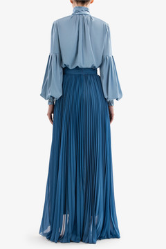 Satin Blouse with Skirt Satin Blouse with Skirt