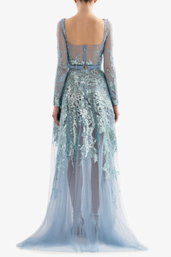 Embroidered Sleeved Gown Embroidered Sleeved Gown