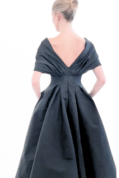 Draped Off Shoulder Gown Draped Off Shoulder Gown