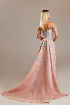 A-Line Off-Shoulder Gown A-Line Off-Shoulder Gown