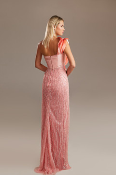 Ruffled One-Shoulder Gown Ruffled One-Shoulder Gown