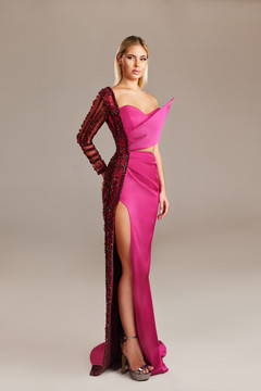 Asymmetrical Beaded Gown Asymmetrical Beaded Gown