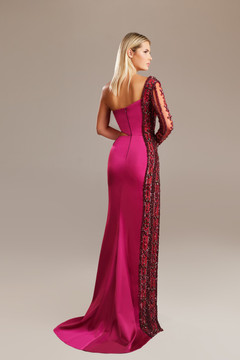 Asymmetrical Beaded Gown Asymmetrical Beaded Gown